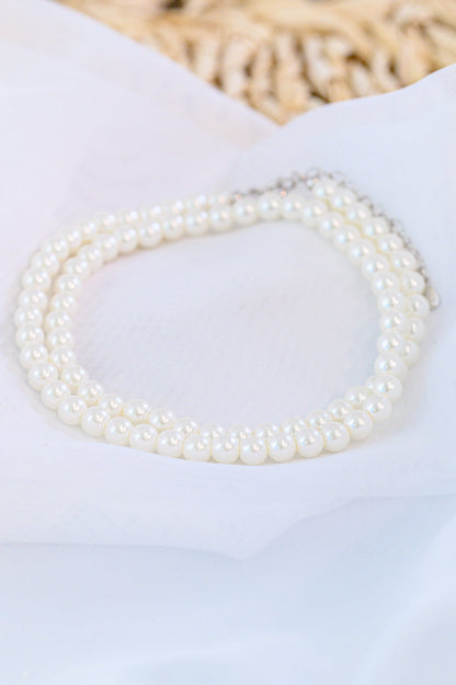 She's So Audrey Sterling Silver & Faux Pearl Necklace